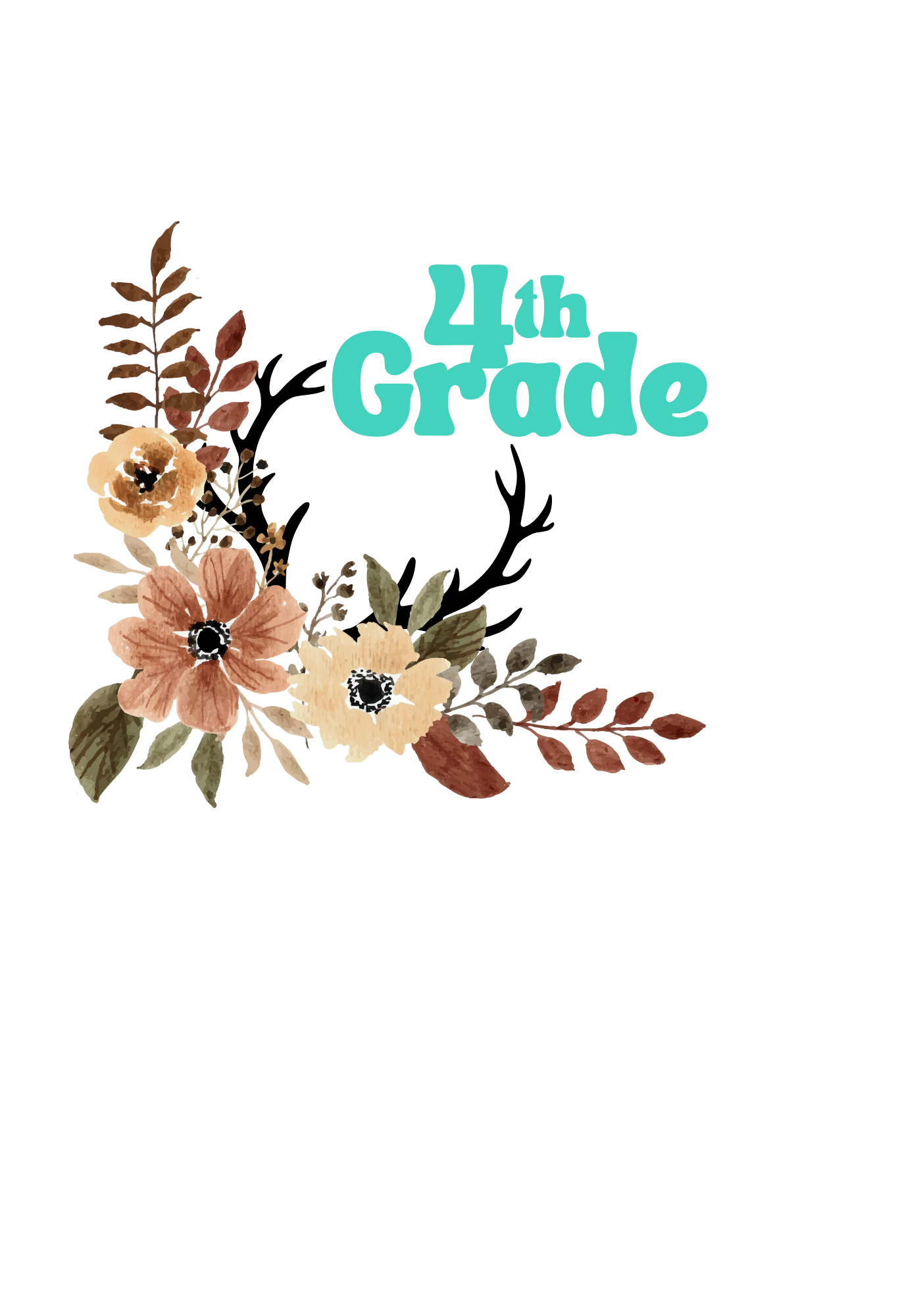 Antlers with flowers shirt