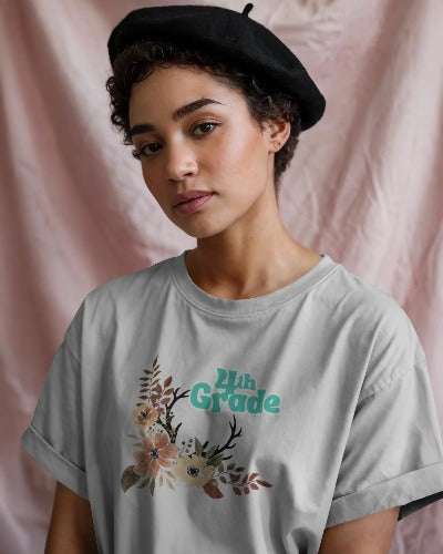 Antlers with flowers shirt