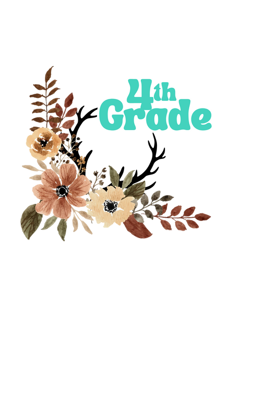 Antlers with flowers shirt